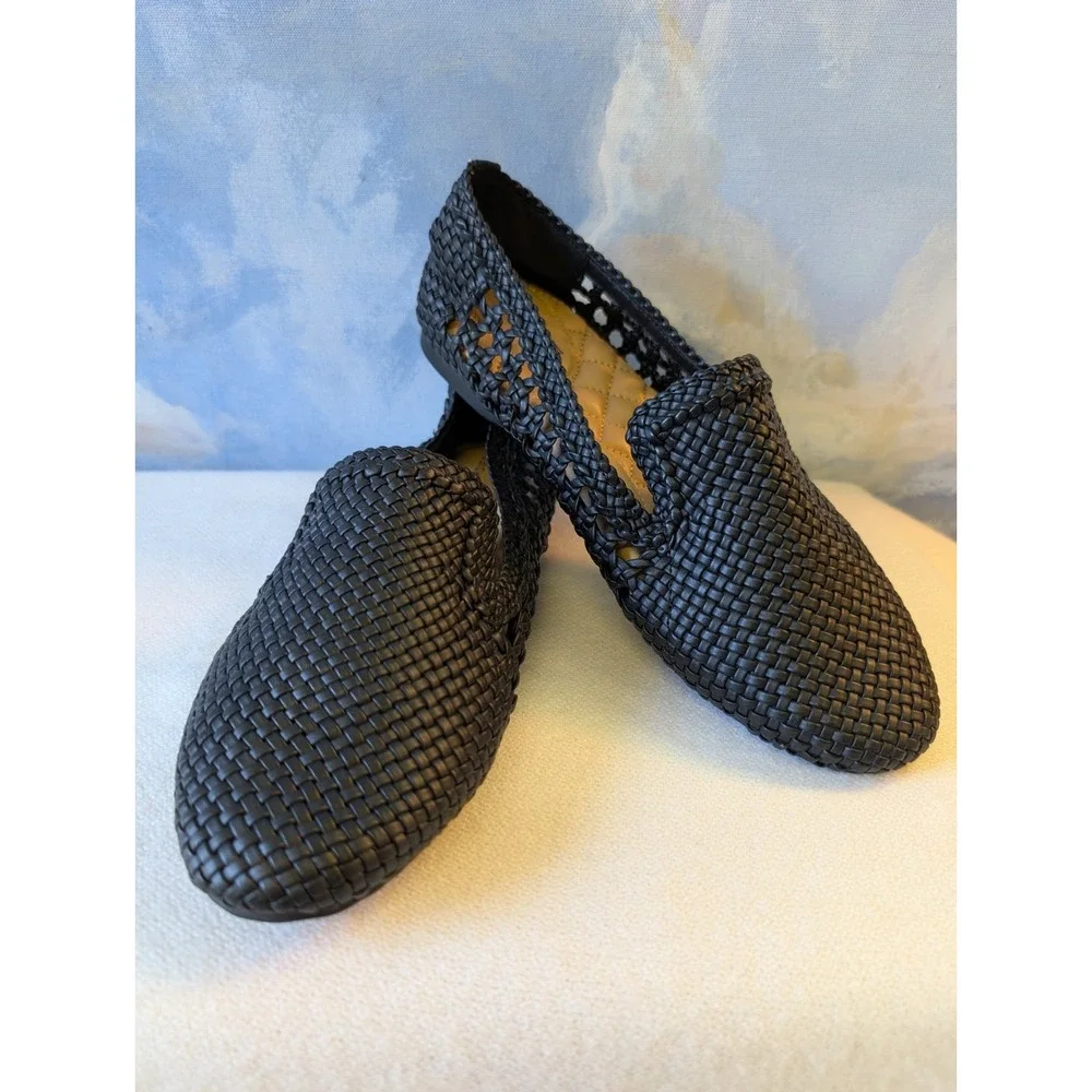 Birdies 7.5 Starling Black Woven Loafers